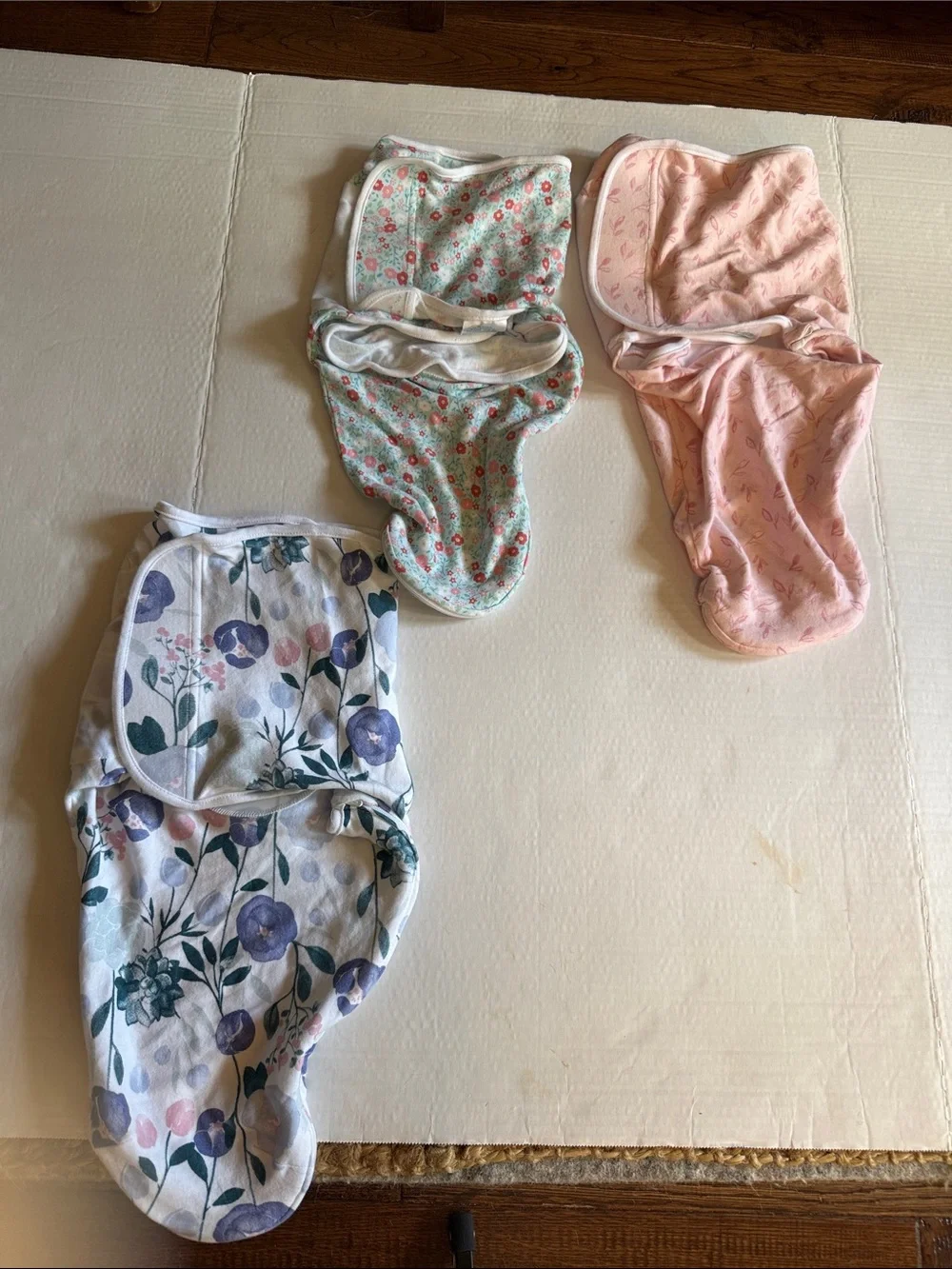 aden + anais Floral and Pastel Swaddle Sack Trio - Pink, Mint, Purple